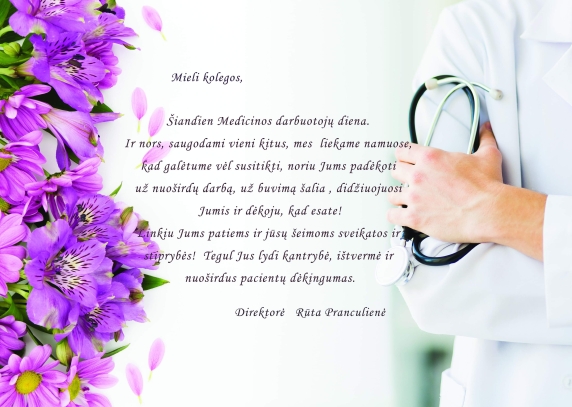 SVEIKINIMAS MEDICINOS DARBUOTOJAMS