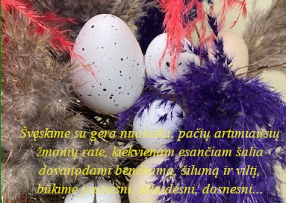 Sveikinimas su Šv. Velykomis!